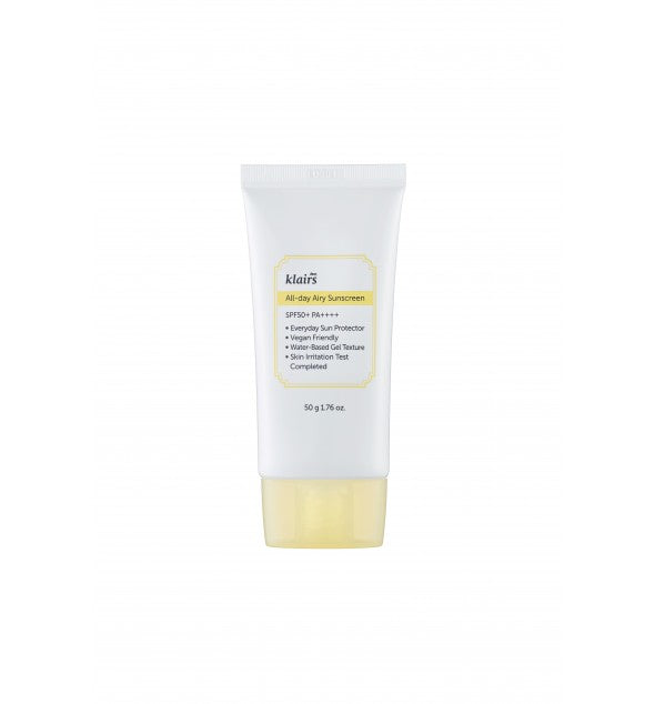 Jemný opaľovací krém na tvár Klairs All-Day Airy Sunscreen 50 ml