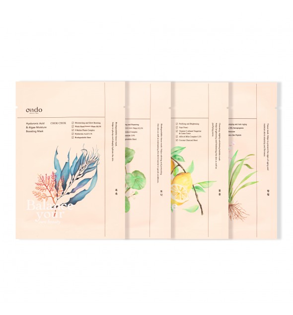 Sada látkových masiek na tvár Ondo Beauty 36.5 Mask Pack