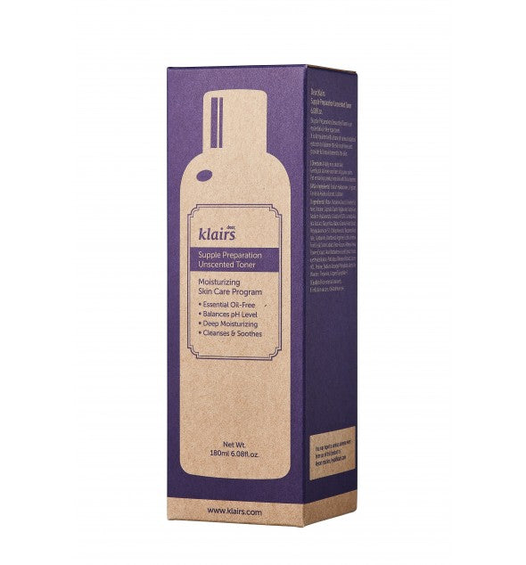 Ľahký pleťový toner Klairs Supple Preparation Unscented Toner 180 ml